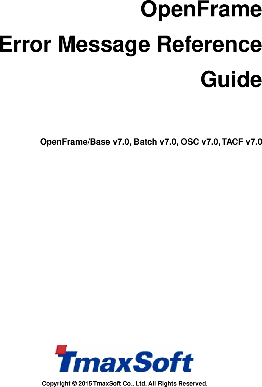 Openframe Open Frame V7 0 Error Message Reference Guide V2 1 1 En