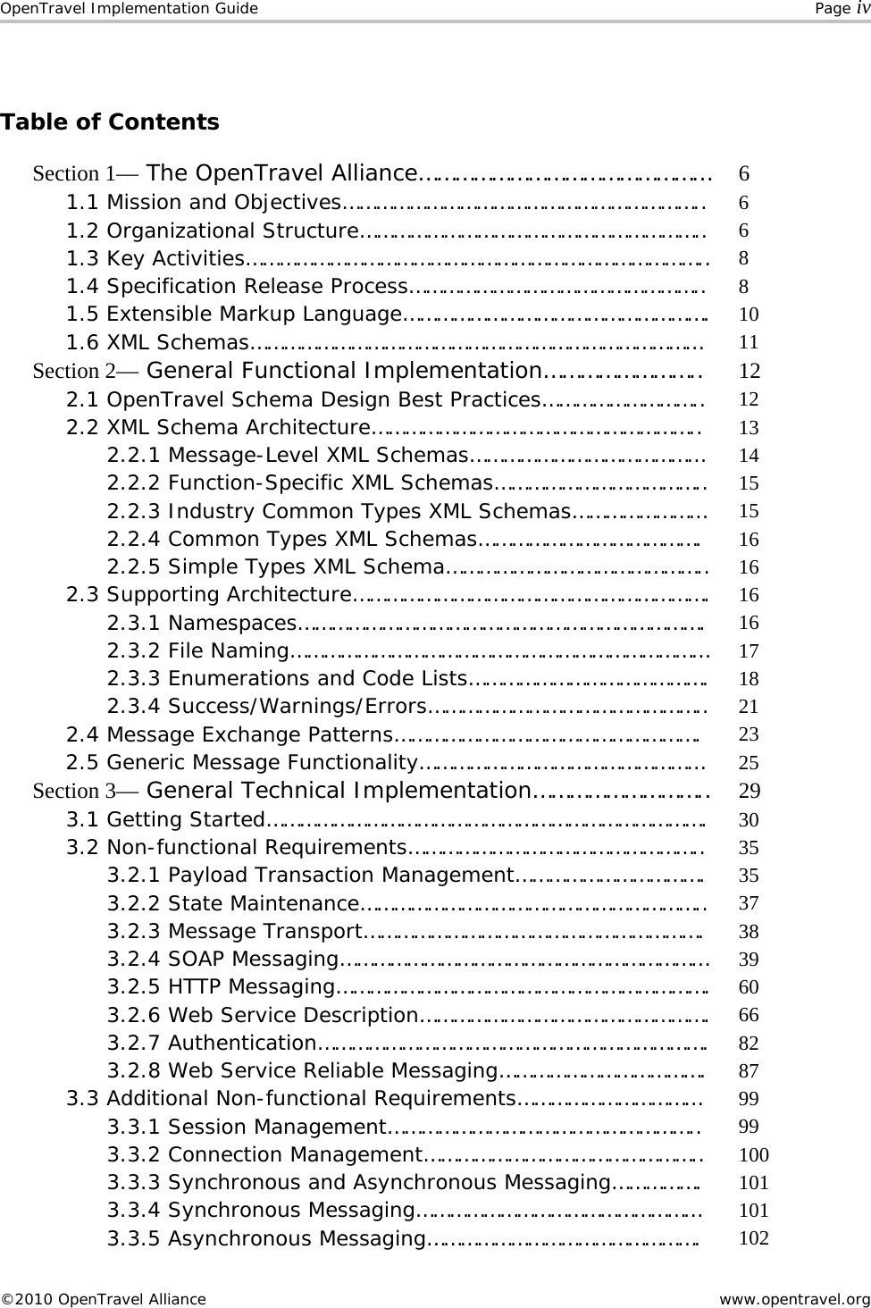 open travel schema