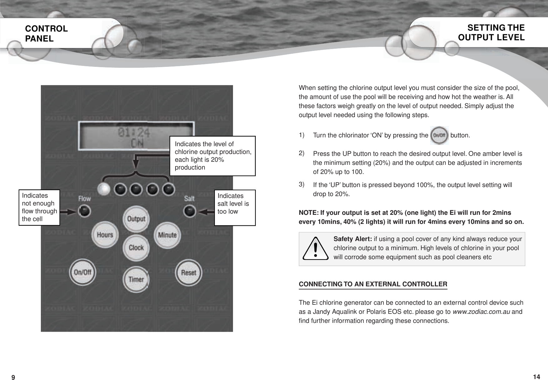 Page 10 of 12 - !! Operating Manual Zodiac Ei Series