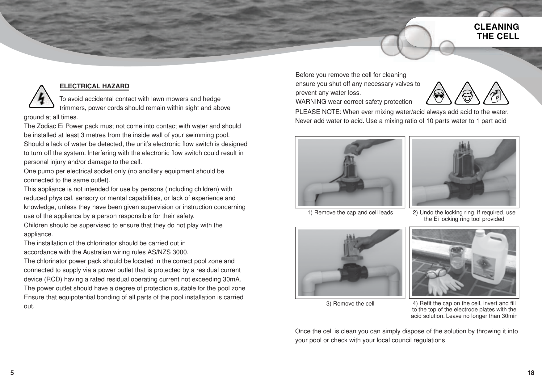 Page 6 of 12 - !! Operating Manual Zodiac Ei Series