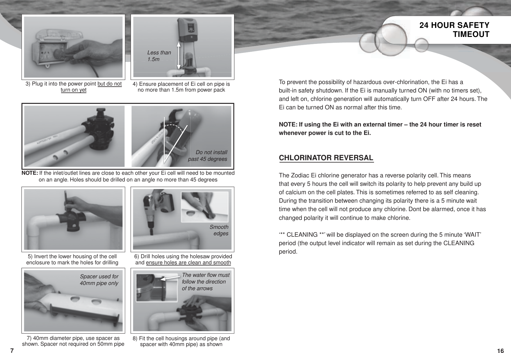 Page 8 of 12 - !! Operating Manual Zodiac Ei Series