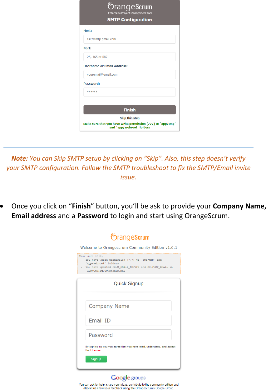 Page 3 of 7 - Orangescrum Installation Manual