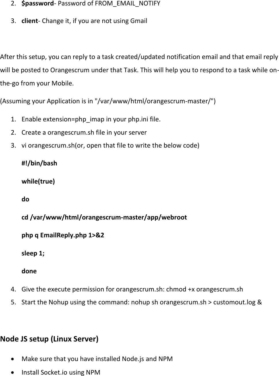 Page 6 of 7 - Orangescrum Installation Manual