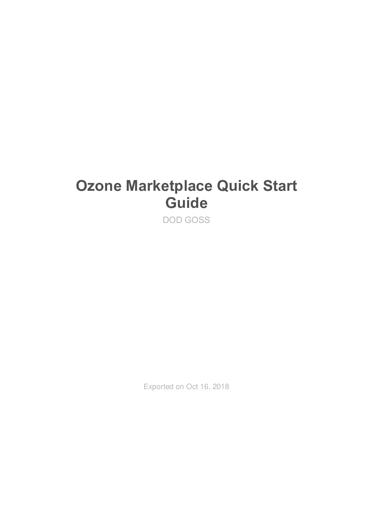 Page 1 of 8 - Ozone Marketplace Quick Start Guide