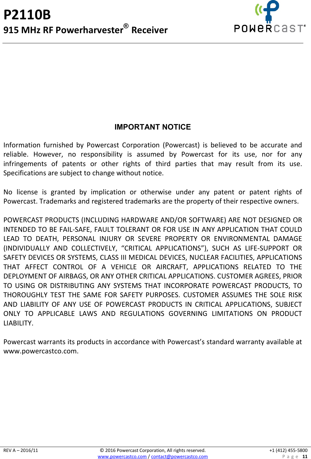 Page 11 of 11 - P2110B Datasheet V1.3 P2110B-Datasheet-v1.3