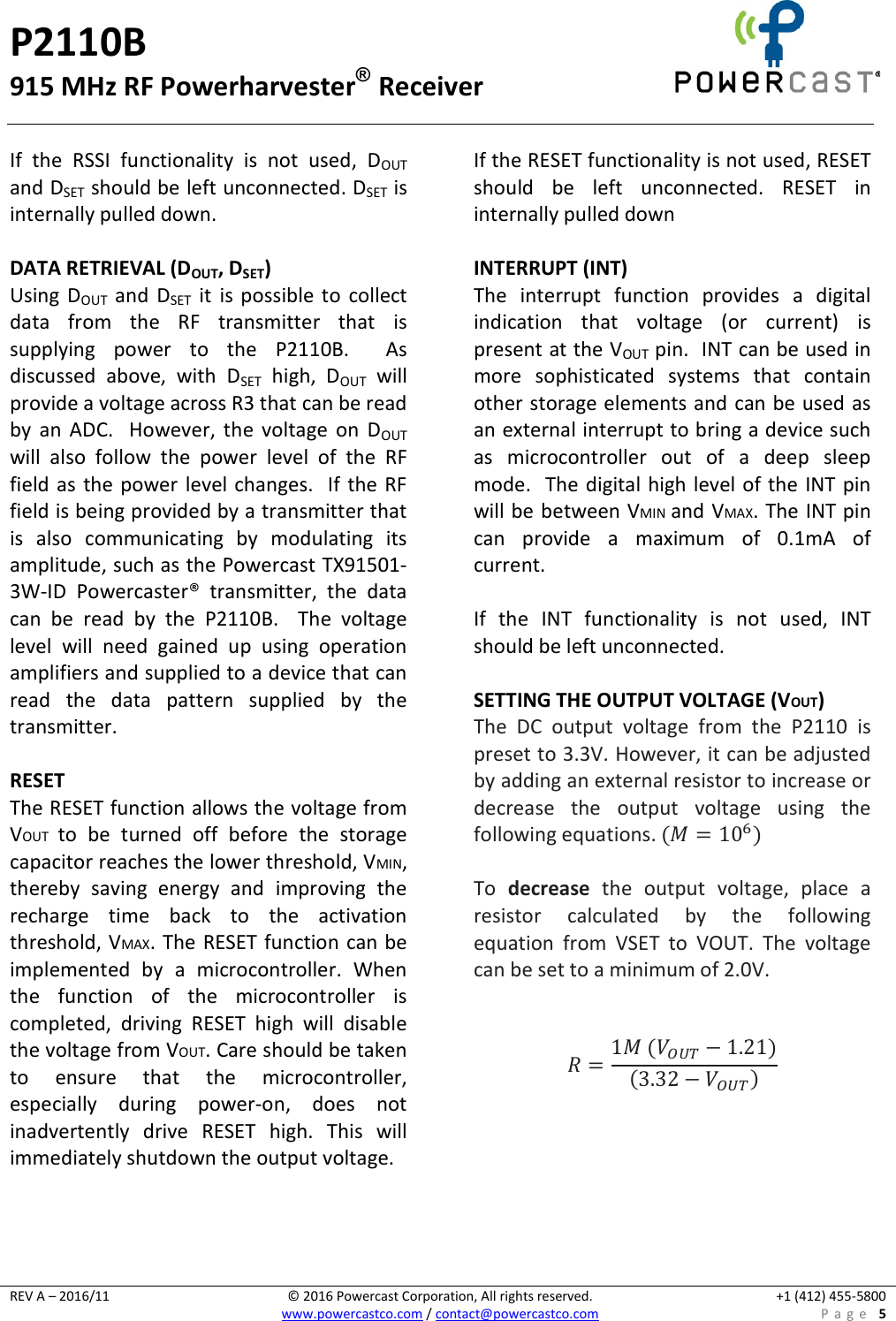 Page 5 of 11 - P2110B Datasheet V1.3 P2110B-Datasheet-v1.3