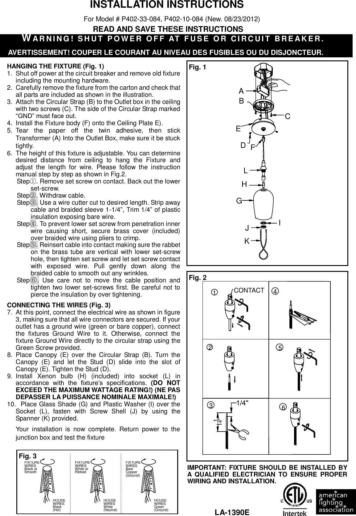 Page 1 of 1 - INATALLATION INSTRUCTIONS  P402-43-english--1381963952