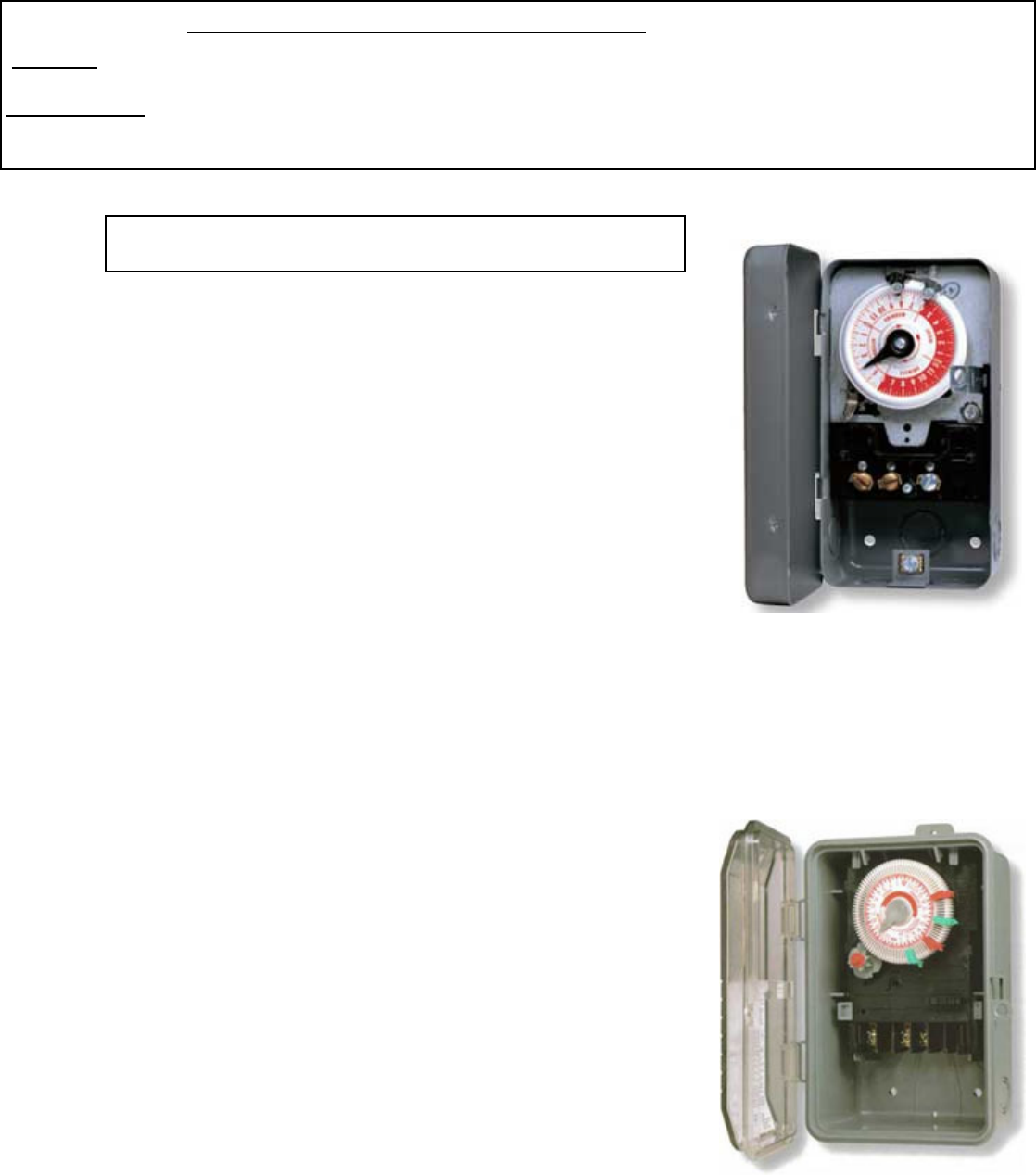 Intermatic Light Timer Model T101 Troubleshooting Shelly Lighting