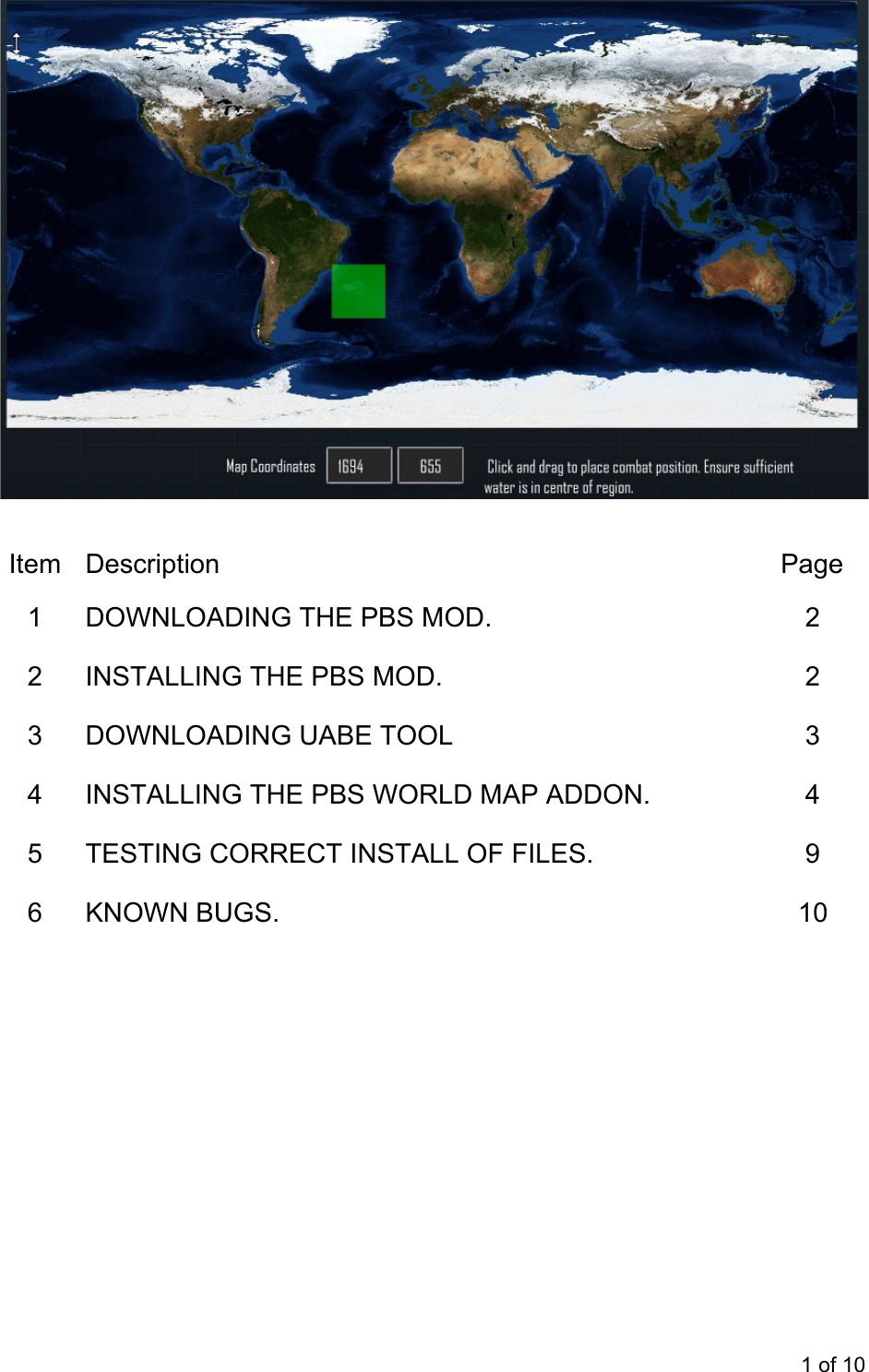 Page 1 of 10 - PBS Mod And World Map Install Guide