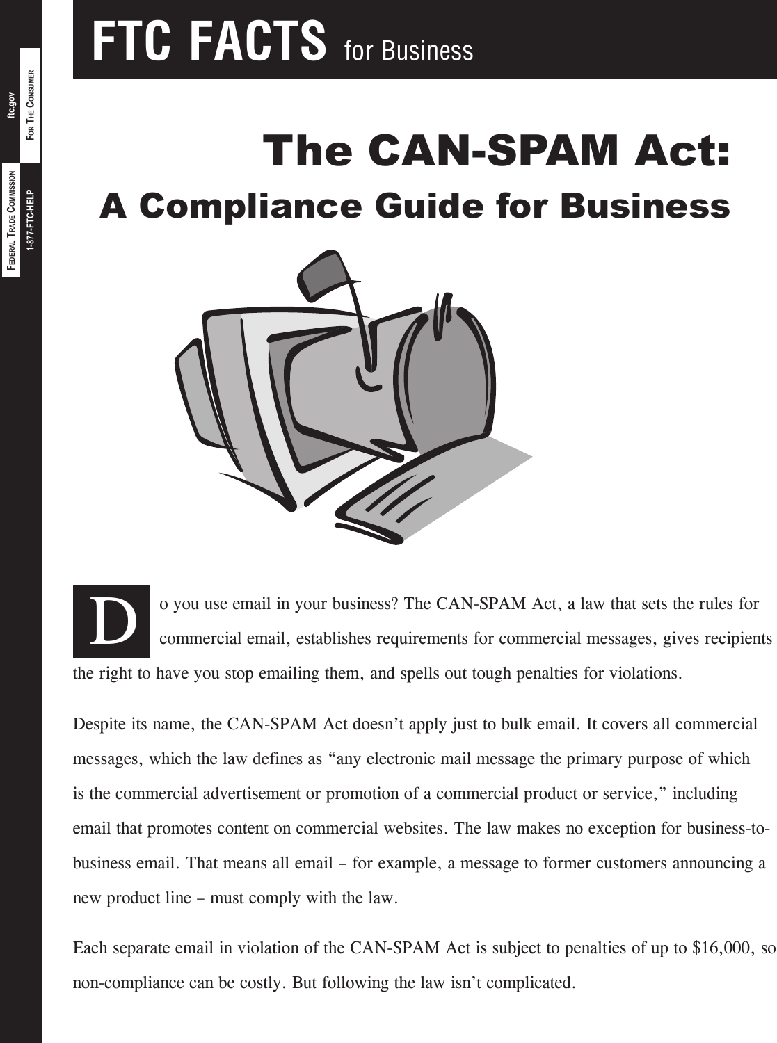 Page 1 of 6 - The CAN-SPAM Act: A Compliance Guide For Business PE Bus61-can-spam-act-compliance-guide-business