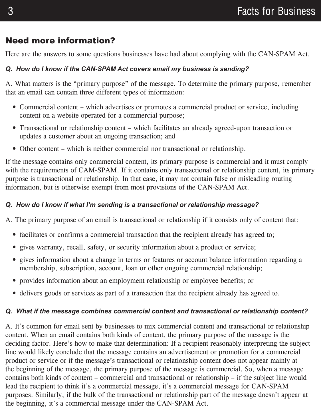 Page 3 of 6 - The CAN-SPAM Act: A Compliance Guide For Business PE Bus61-can-spam-act-compliance-guide-business