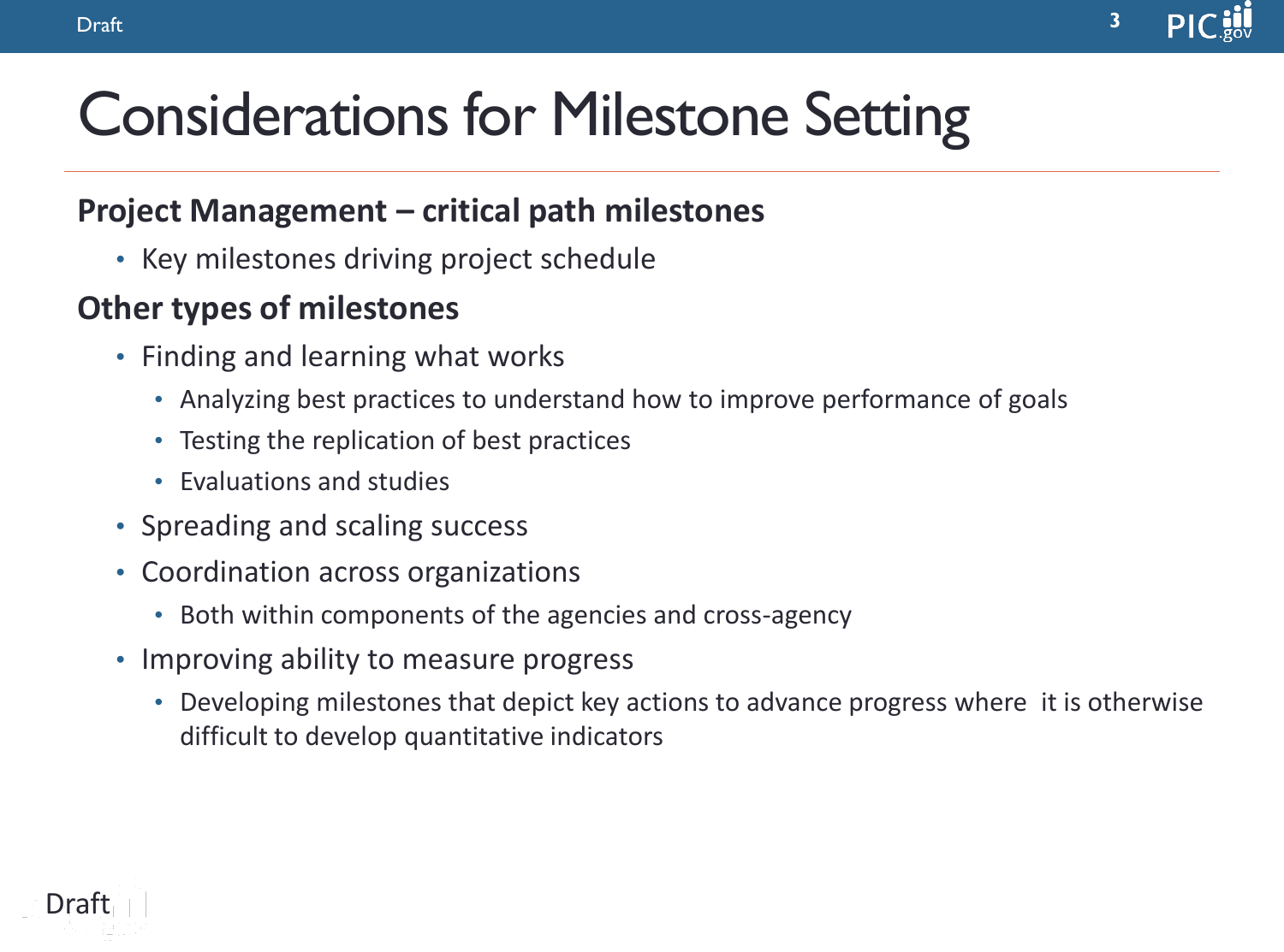 Page 3 of 6 - PIC S 2012 Milestone Best Practices Guide