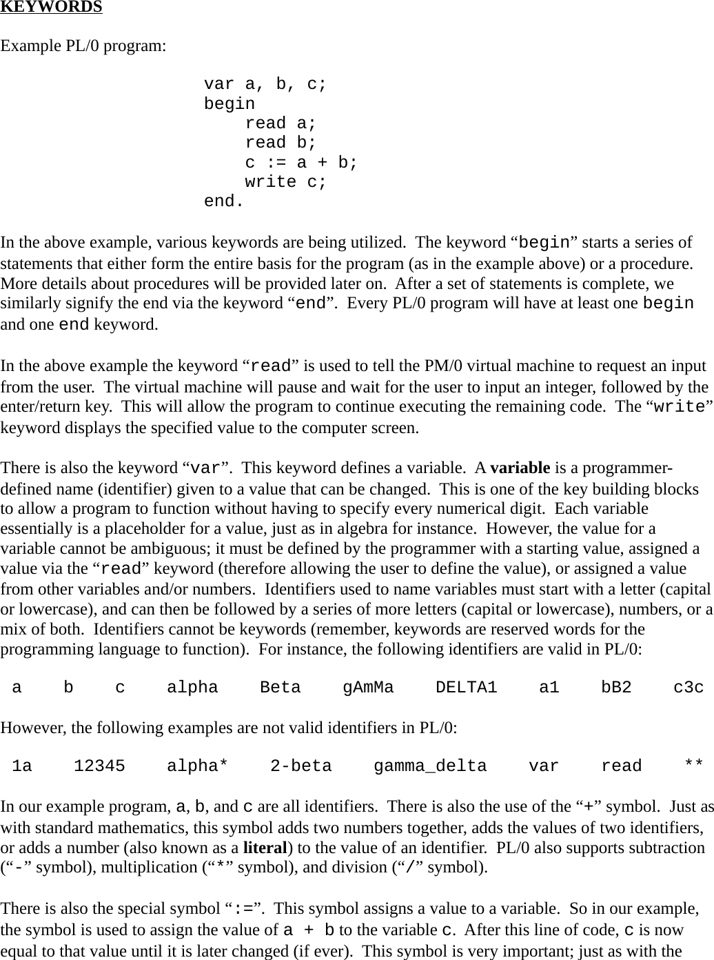 Page 2 of 10 - PL0 Users Guide