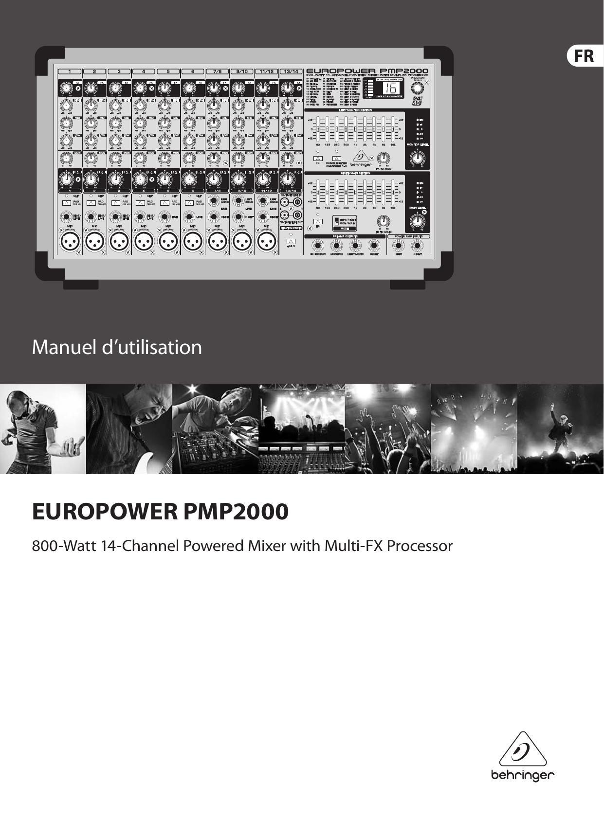 Page 1 of 11 - EUROPOWER PMP2000 Behringer User Manual (French) P0611 M FR