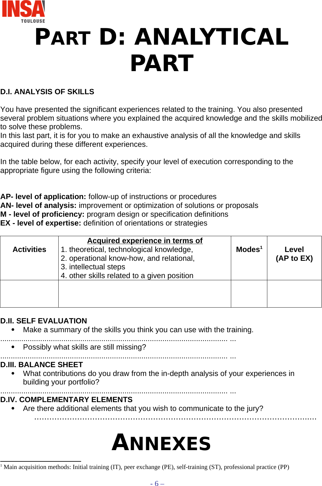 DOSSIER PHASE 2 PORTFOLIO INSTRUCTIONS EN
