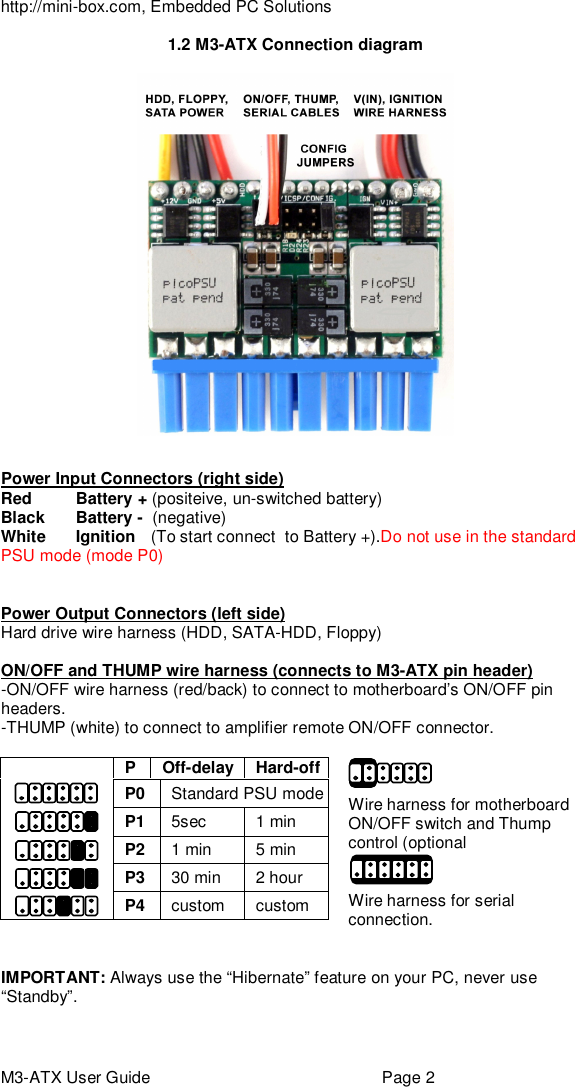 Page 2 of 5 - M3-ATX PWR-M3-ATX-manual