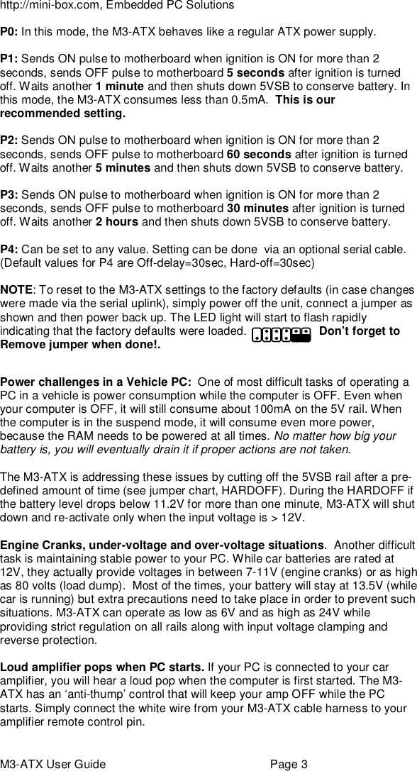 Page 3 of 5 - M3-ATX PWR-M3-ATX-manual
