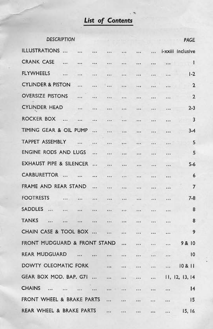 Panther Motorcycle Illustrated Parts List Diagram Manual 1951 100