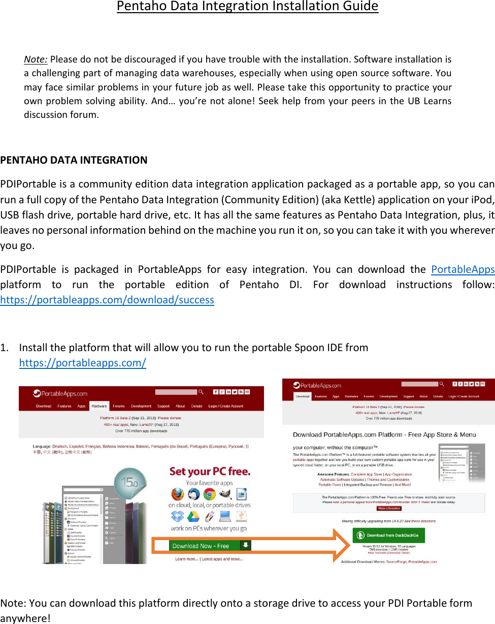 pentaho data integration installation windows