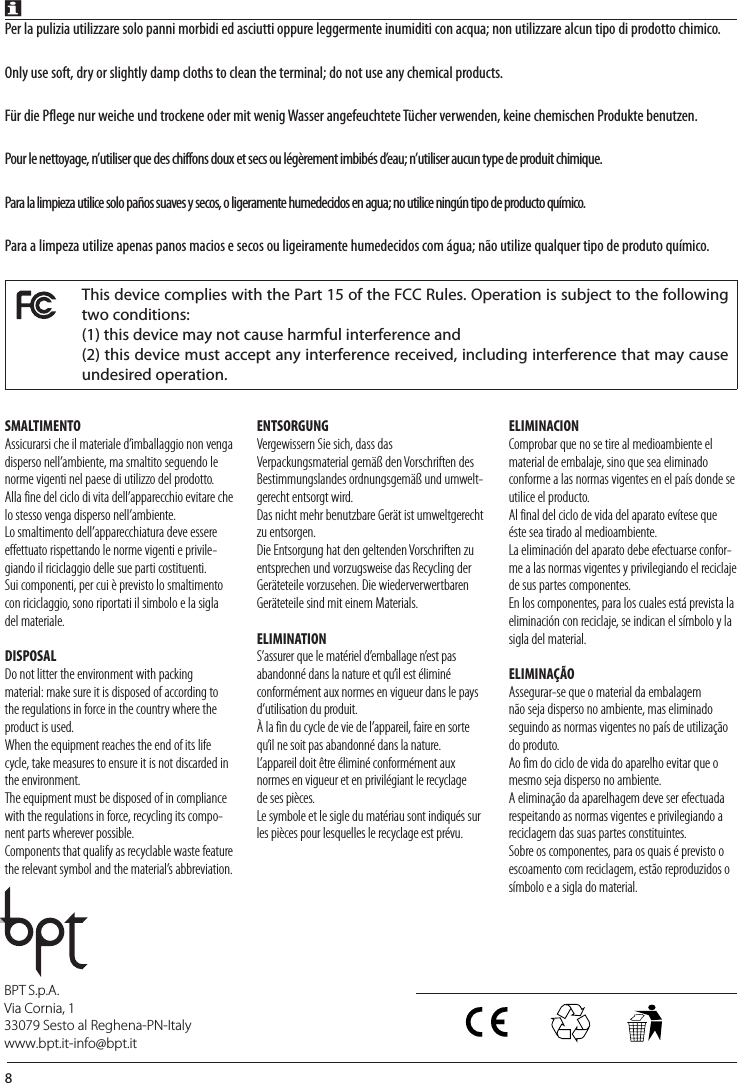 Page 8 of 8 - Perla Audio User Manual