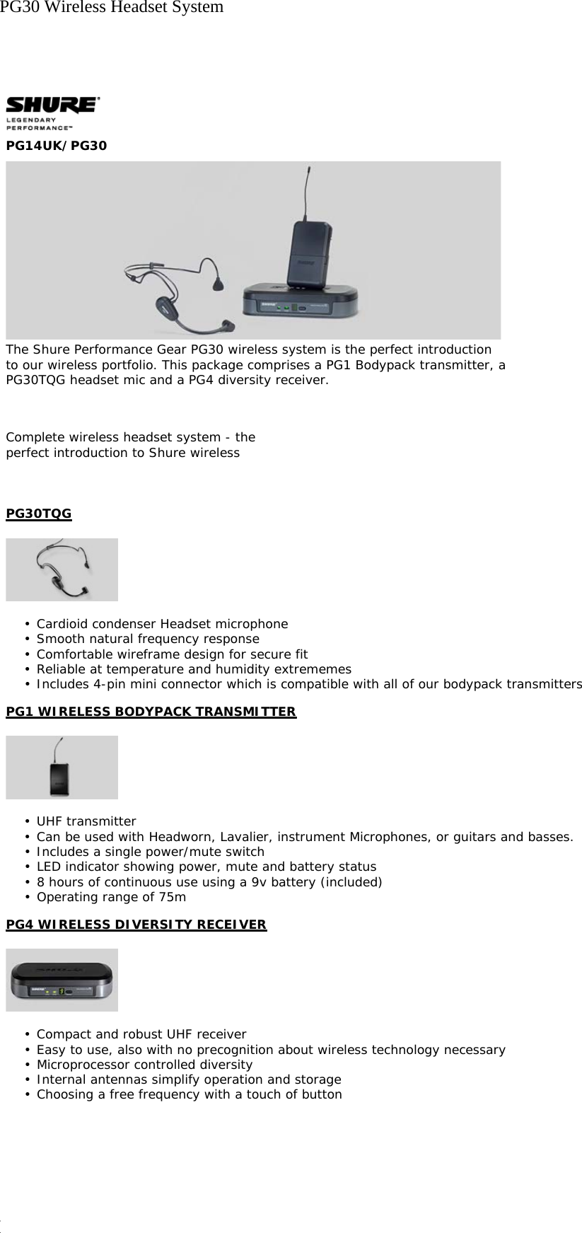 Shure Pg88 Frequency Chart