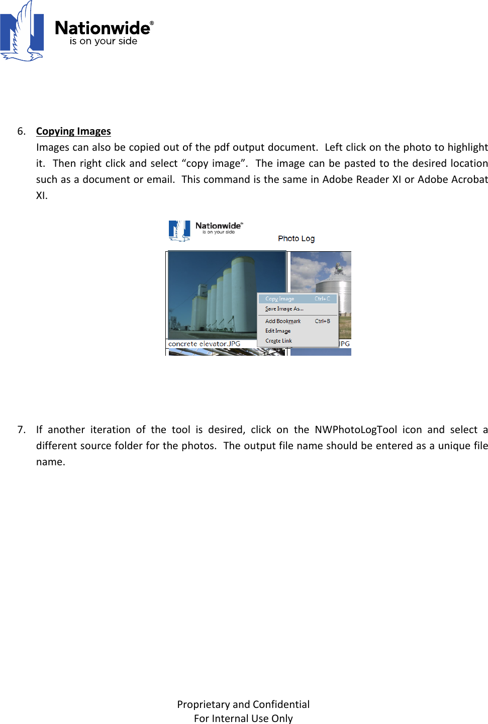 Page 5 of 5 - Photo Log Tool Version 1.0 Instructionsx Instructions