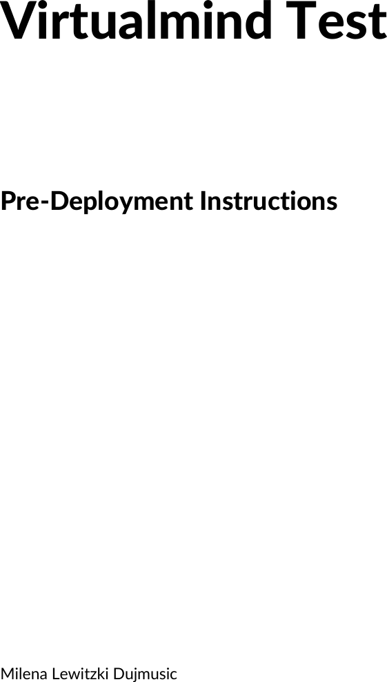 Page 1 of 5 - Pre Deployment Instructions