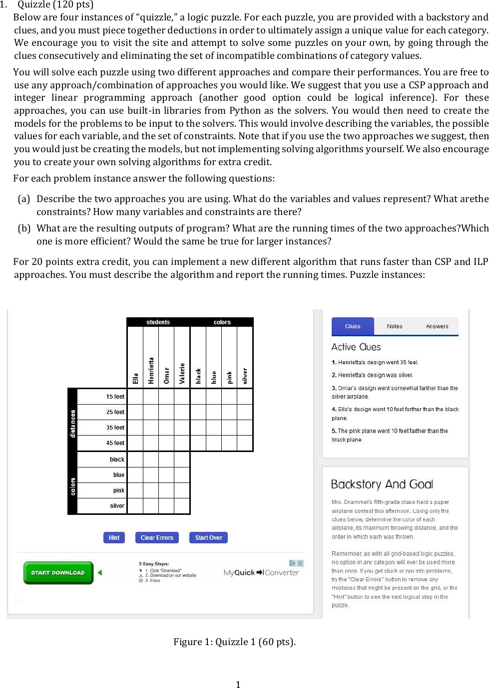 Page 1 of 4 - Problem Instructions