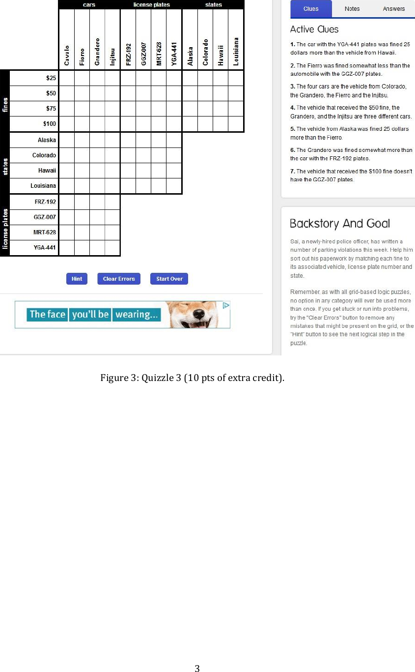 Page 3 of 4 - Problem Instructions