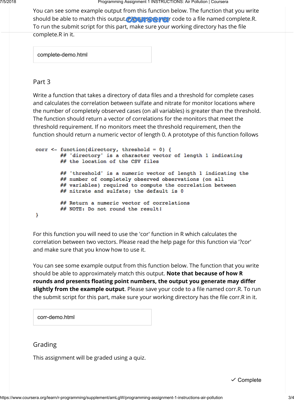 air pollution assignment coursera