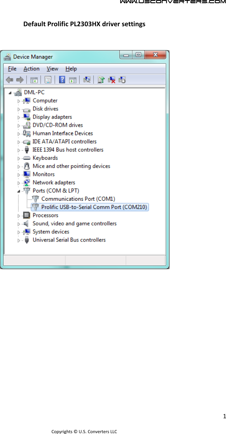 Page 1 of 11 - Prolific-PL2303HX-driver-settings