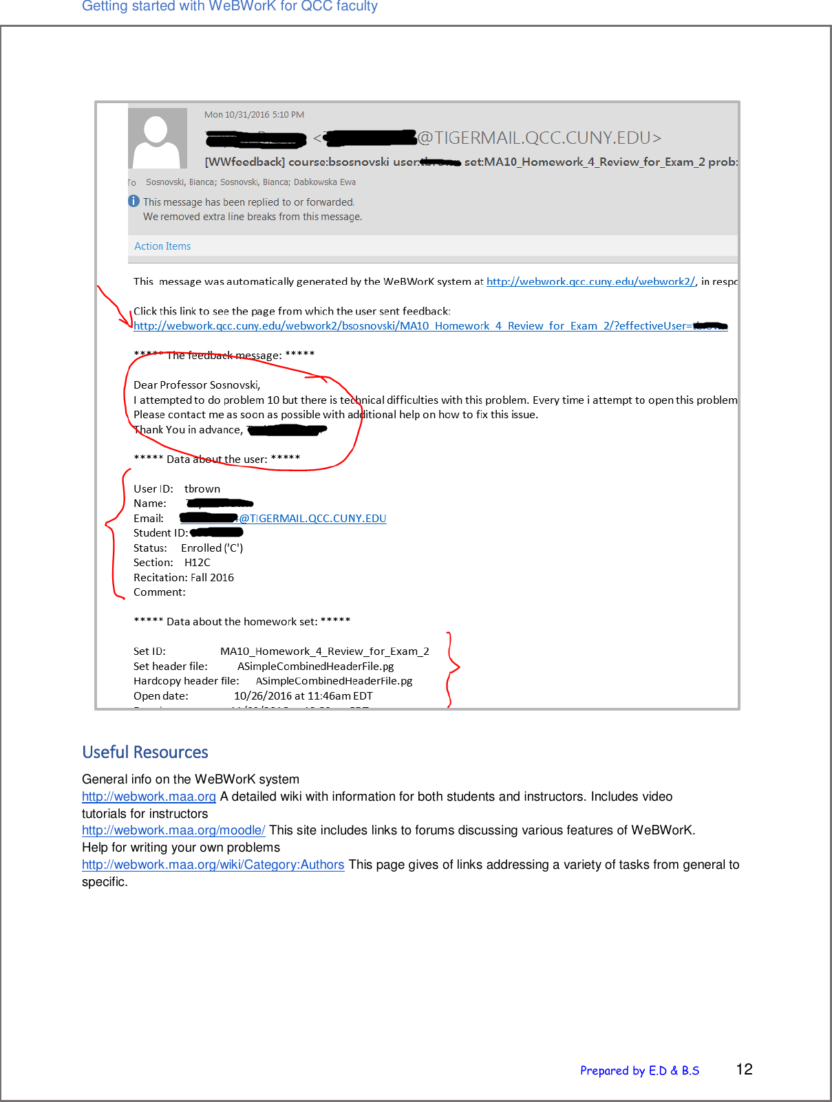 Page 12 of 12 - Getting Started With WeBWorK For QCC Faculty Guide To Using We BWor K
