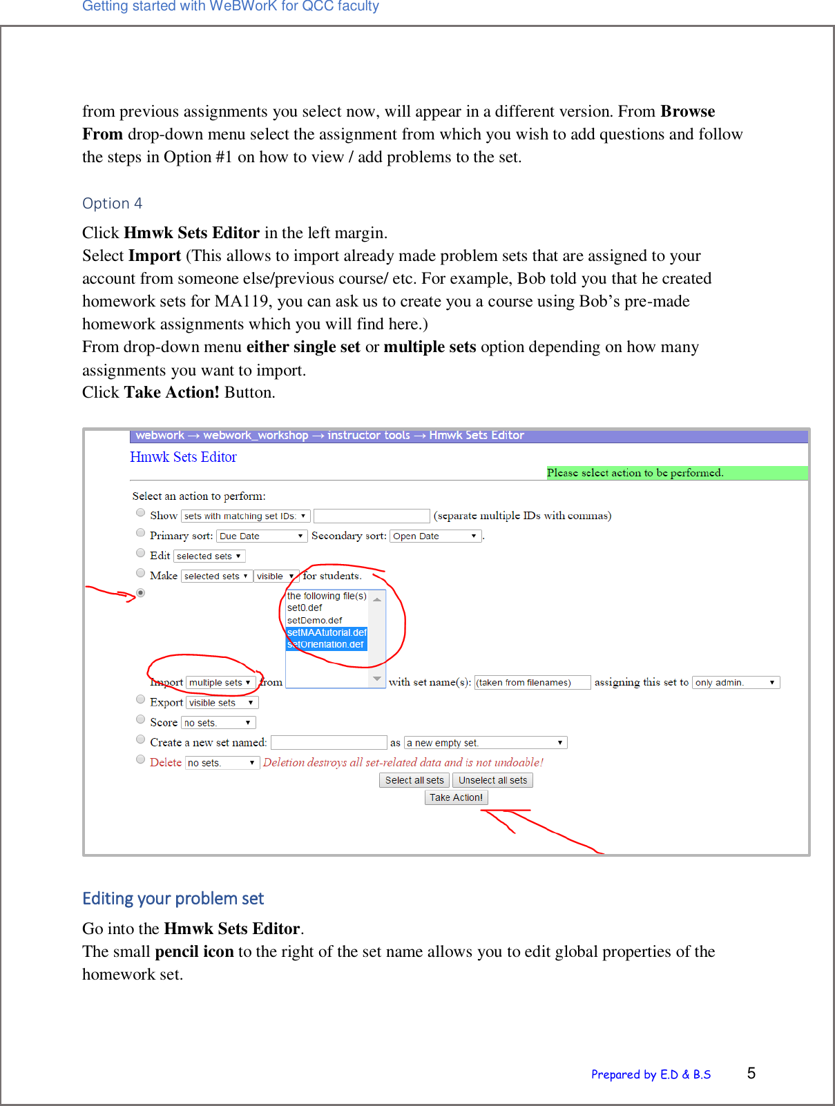 Page 5 of 12 - Getting Started With WeBWorK For QCC Faculty Guide To Using We BWor K