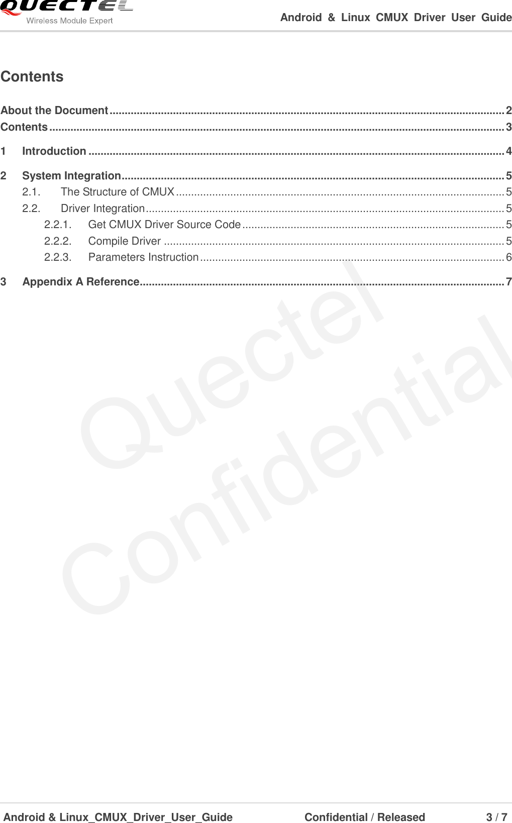 Page 4 of 8 - Quectel Android&Linux CMUX Driver User Guide V1.1