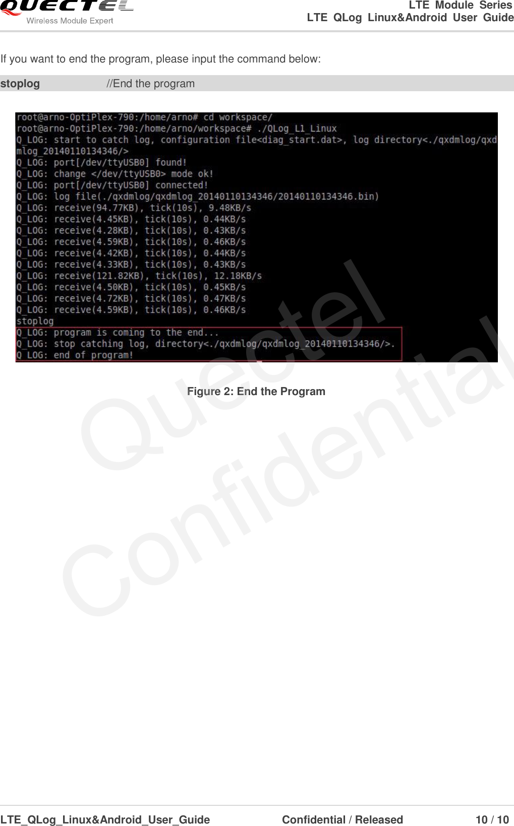 Page 11 of 11 - Quectel LTE QLog Linux&Android User Guide V1.0