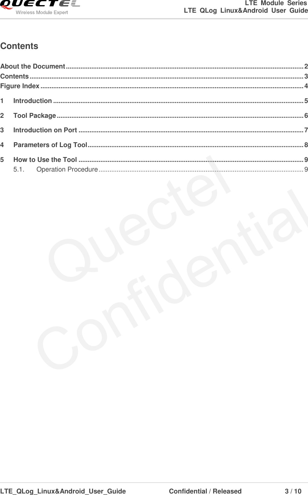 Page 4 of 11 - Quectel LTE QLog Linux&Android User Guide V1.0