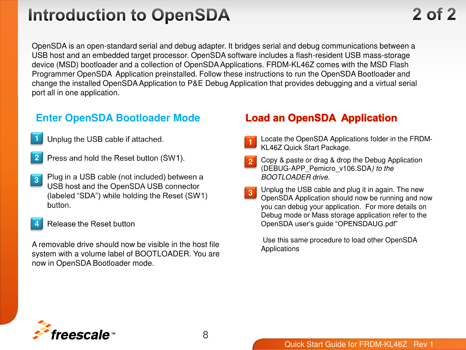 Page 8 of 10 - Quick Start Guide For Freedom FRDM-KL46Z KL46Z Rev1