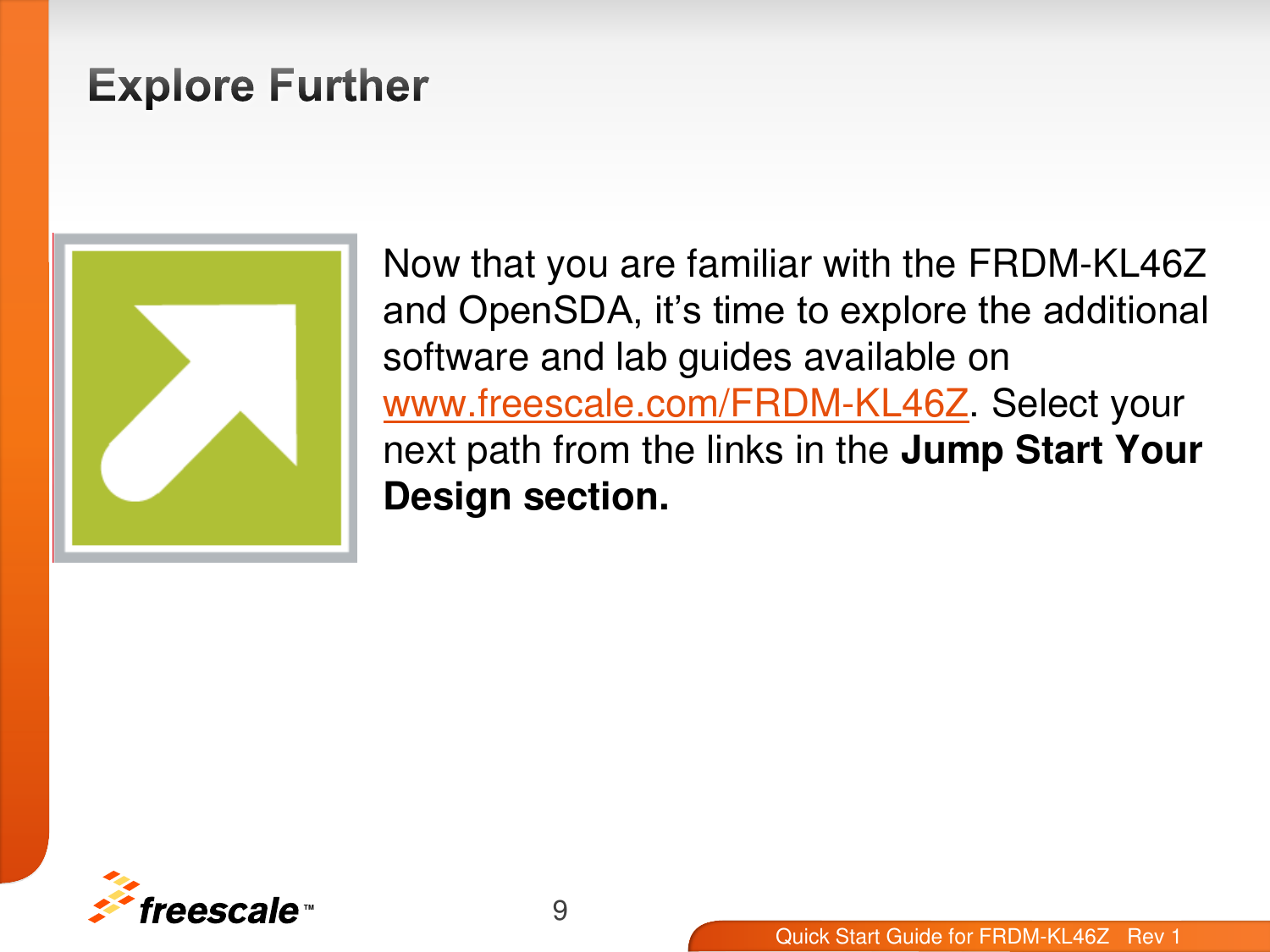 Page 9 of 10 - Quick Start Guide For Freedom FRDM-KL46Z KL46Z Rev1
