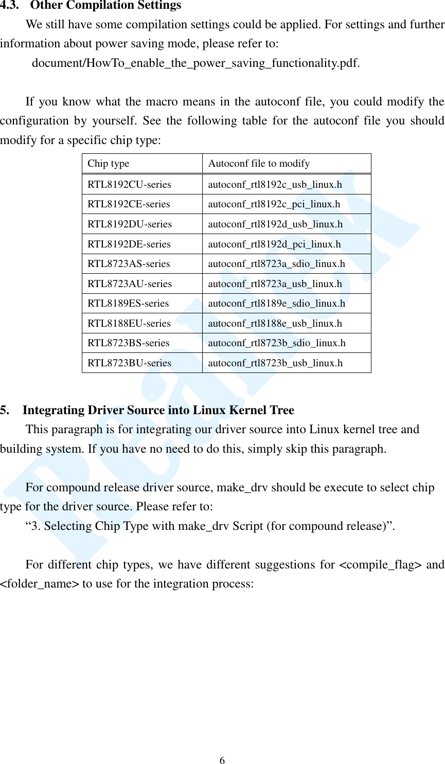 Page 6 of 8 - Quick Start Guide For Driver Compilation And Installation