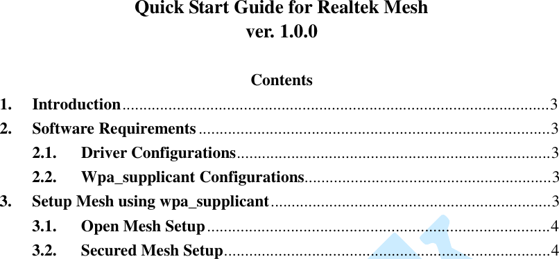 Page 1 of 5 - Quick_Start_Guide_for_Realtek_Mesh Quick Start Guide For Realtek Mesh V1.0.0 20180112