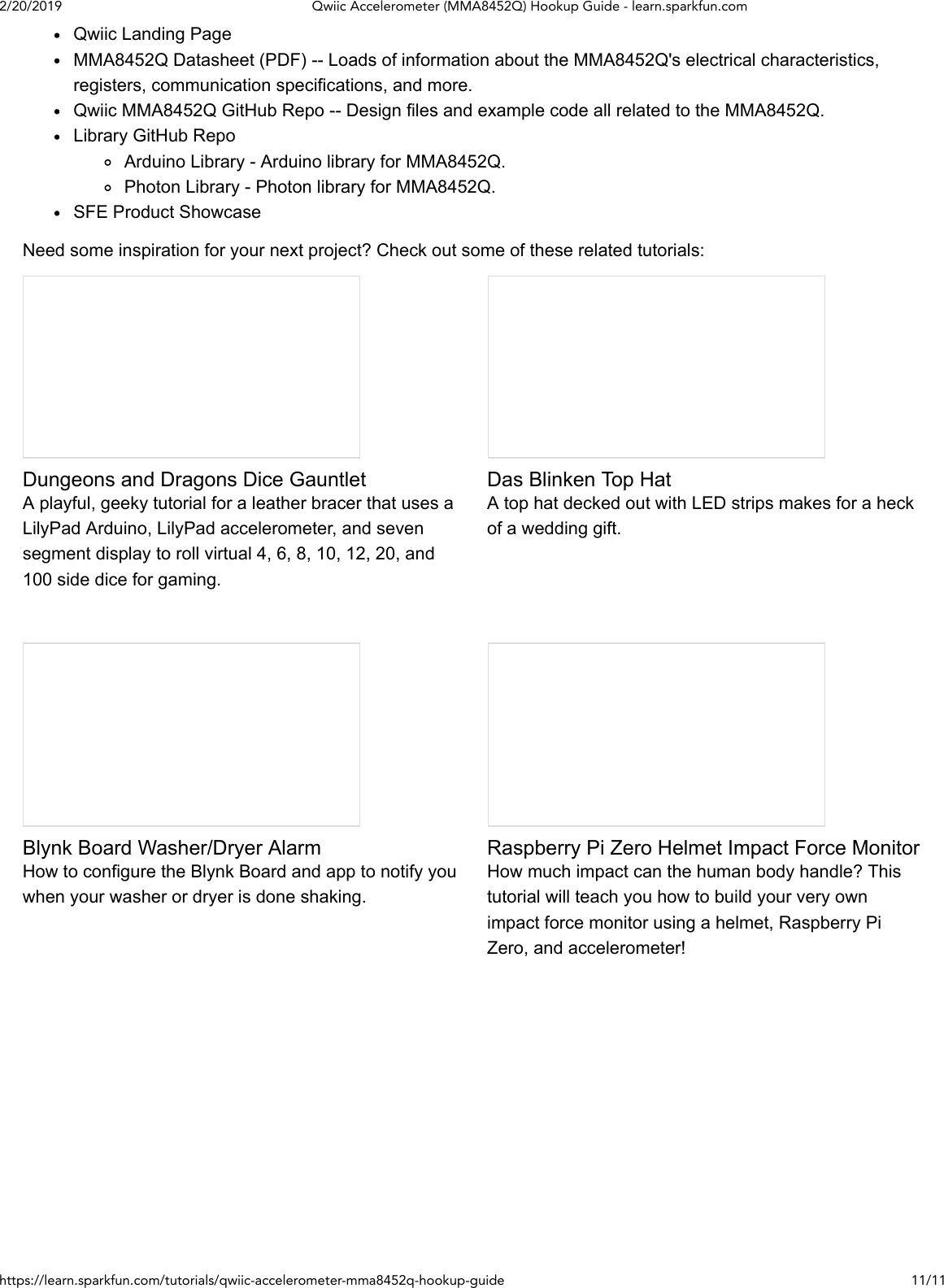 Page 11 of 11 - Qwiic Accelerometer (MMA8452Q) Hookup Guide - Learn.sparkfun.com