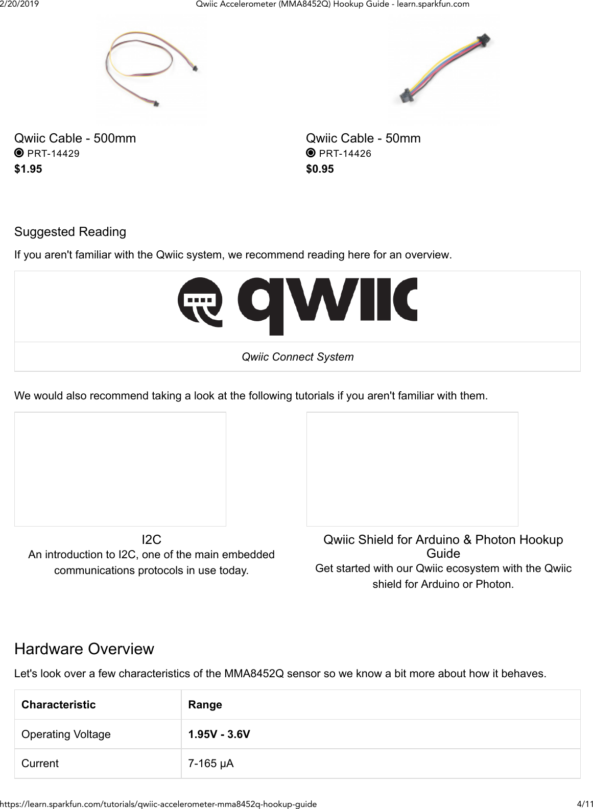 Page 4 of 11 - Qwiic Accelerometer (MMA8452Q) Hookup Guide - Learn.sparkfun.com