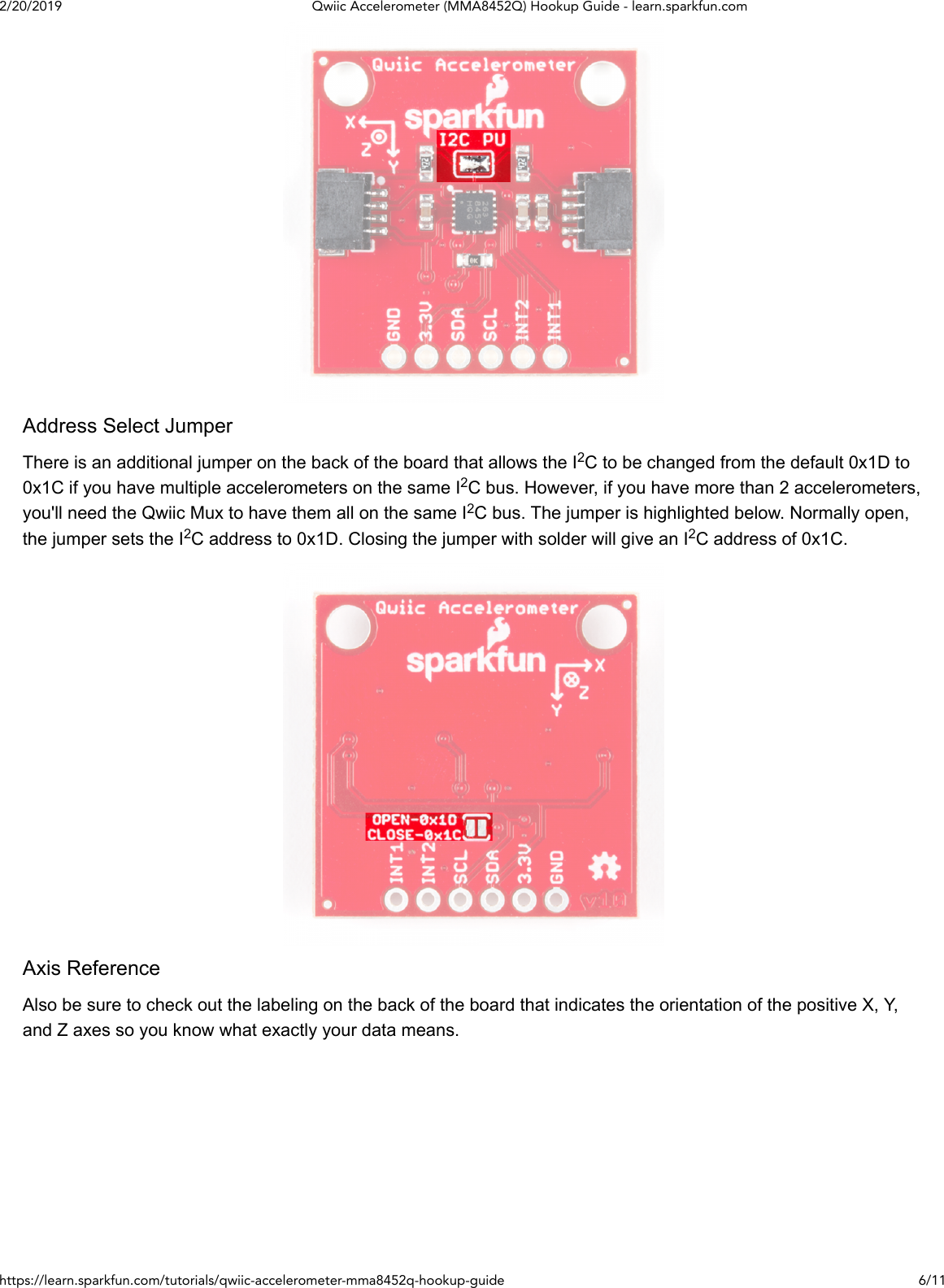 Page 6 of 11 - Qwiic Accelerometer (MMA8452Q) Hookup Guide - Learn.sparkfun.com