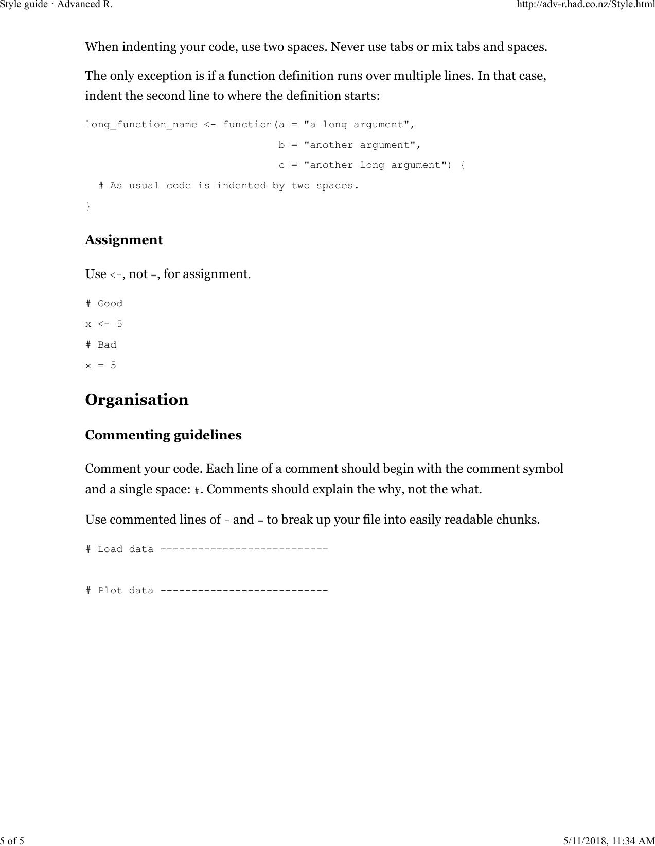Page 5 of 5 - Style Guide Â· Advanced R. R