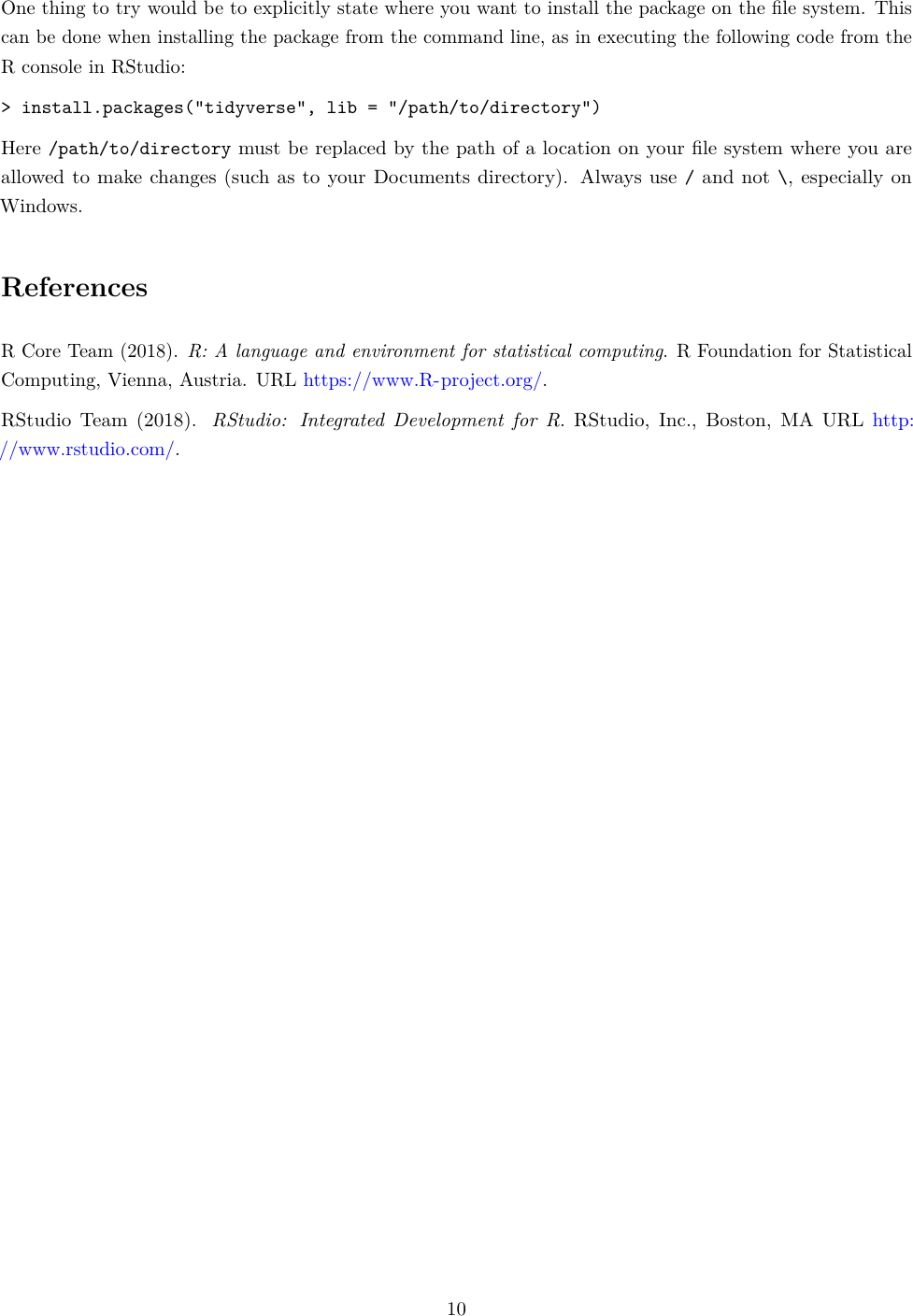Page 10 of 10 - Installation Instructions: R And RStudio Guide