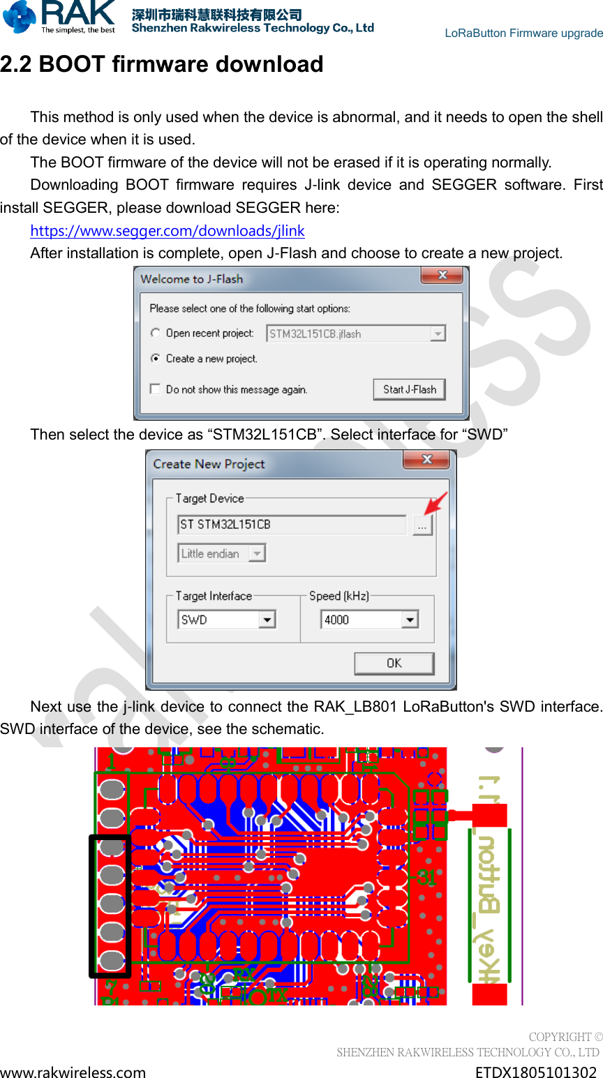 Page 10 of 12 - RAK LB801 Lo Ra Button Firmware Upgrade Manual