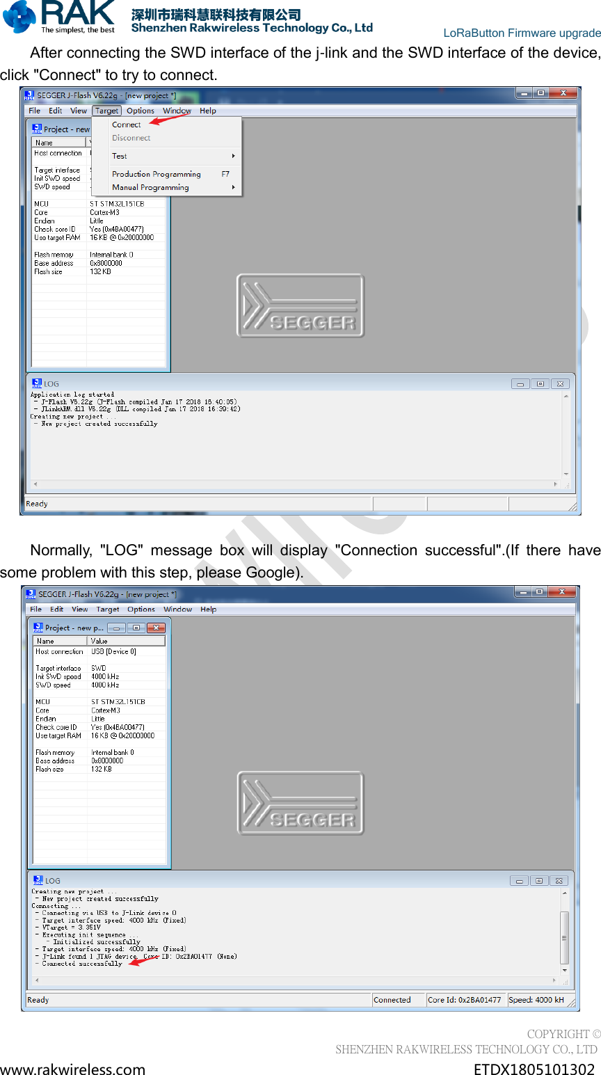 Page 11 of 12 - RAK LB801 Lo Ra Button Firmware Upgrade Manual