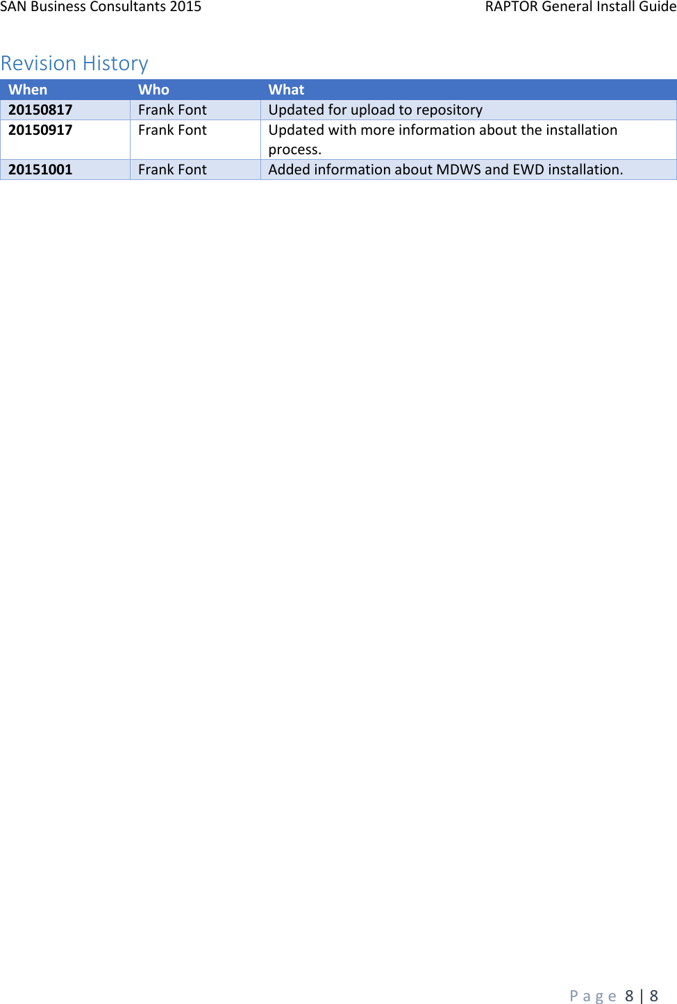 Page 8 of 8 - RAPTOR General Install Guide