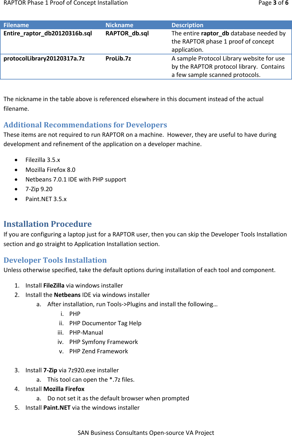 Page 3 of 6 - RAPTOR Installation Instructions