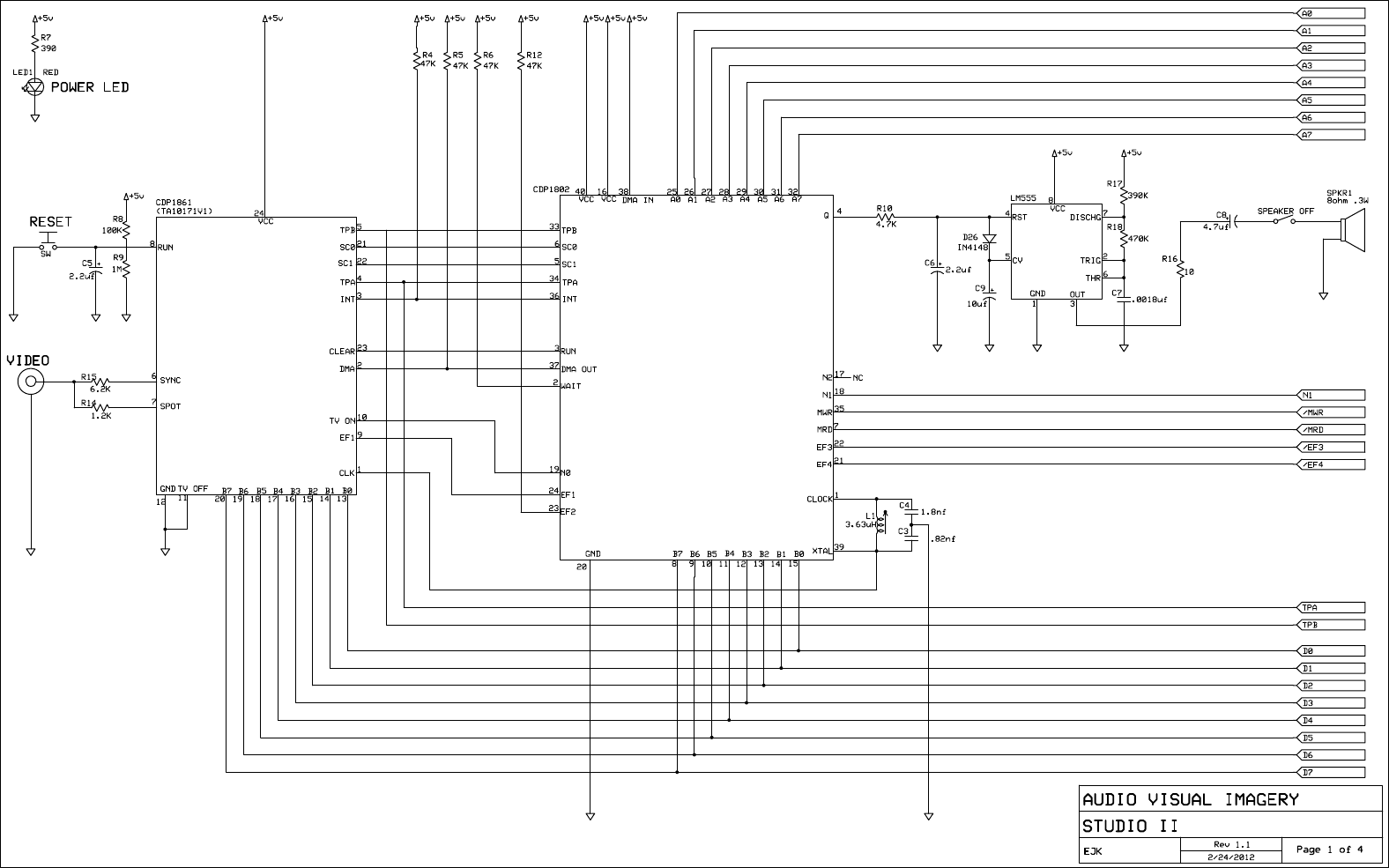 Page 1 of 4 - ExpressSCH RCA_Studio_II_Schematic RCA Studio II Schematic